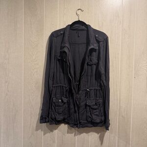 Maurices Women's Black Cinched Waist Jacket- M